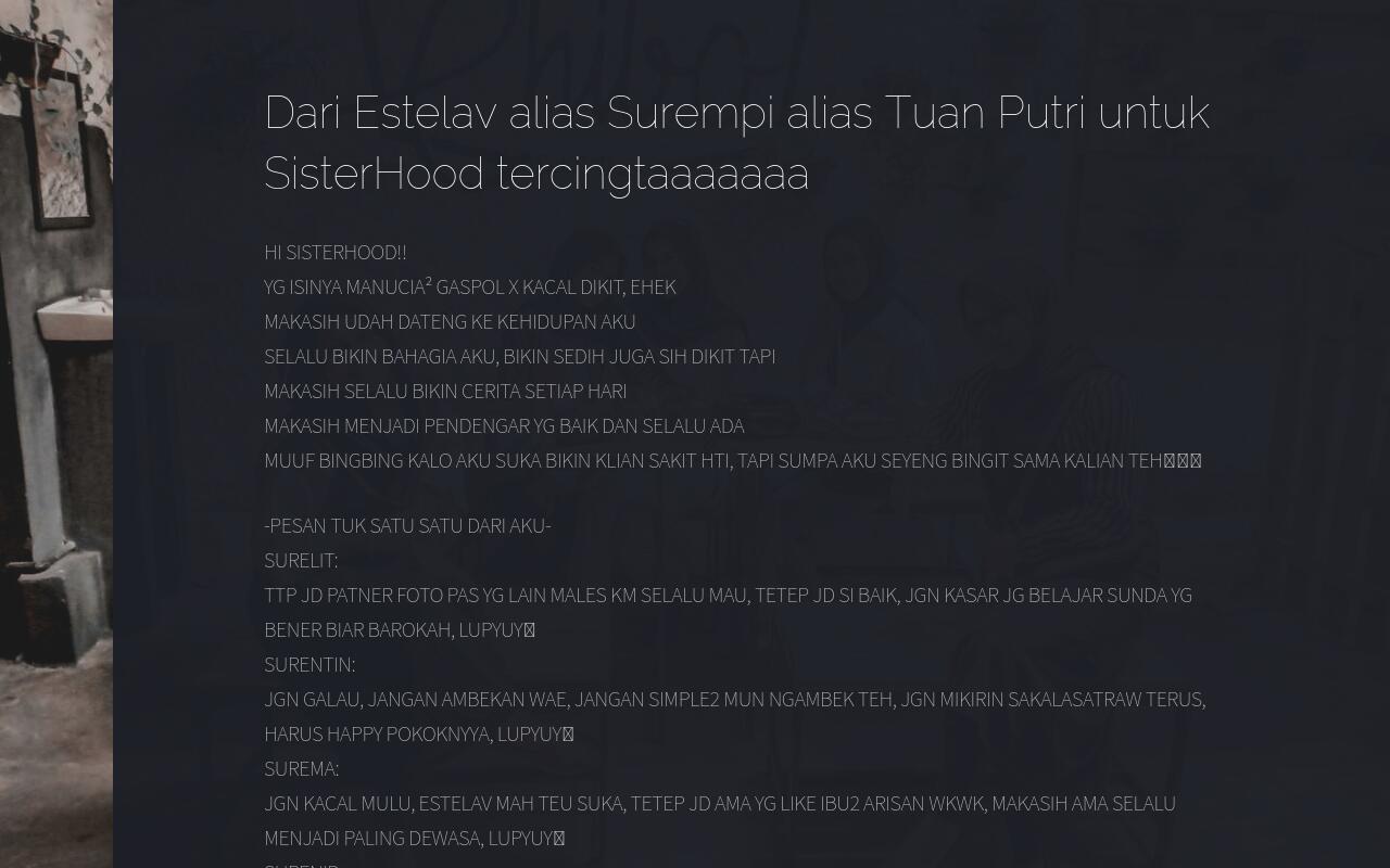 Carrd profile picture for @sisterhood